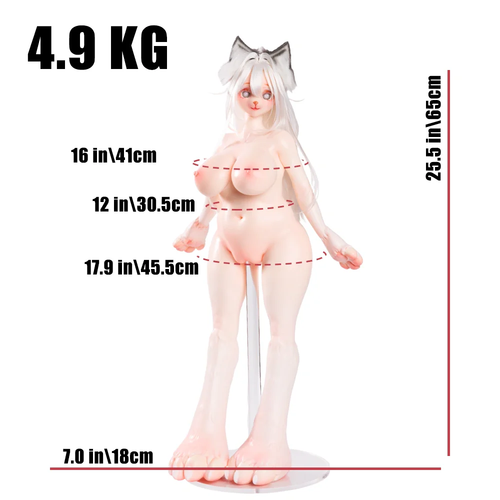 Nicole Muñeca Sexual Anime Peluda de Silicona Tamaño Reducido 65 cm — photo 3 of 17
