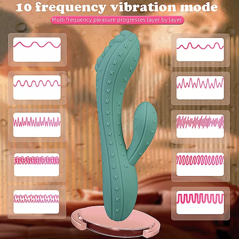 Vibrador Conejo Texturizado de Cactus — photo 3 of 10