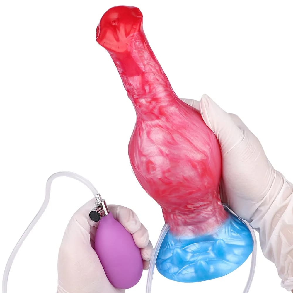 Dildo Hinchable de Caballo Eyaculador de 8.8 Pulgadas