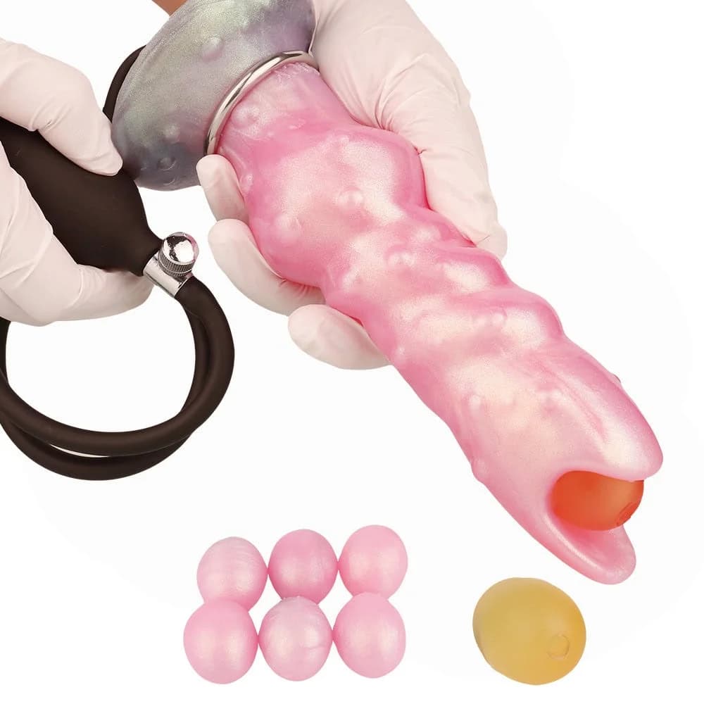 Dildo Ovipositorio con Huevos de 8 Pulgadas