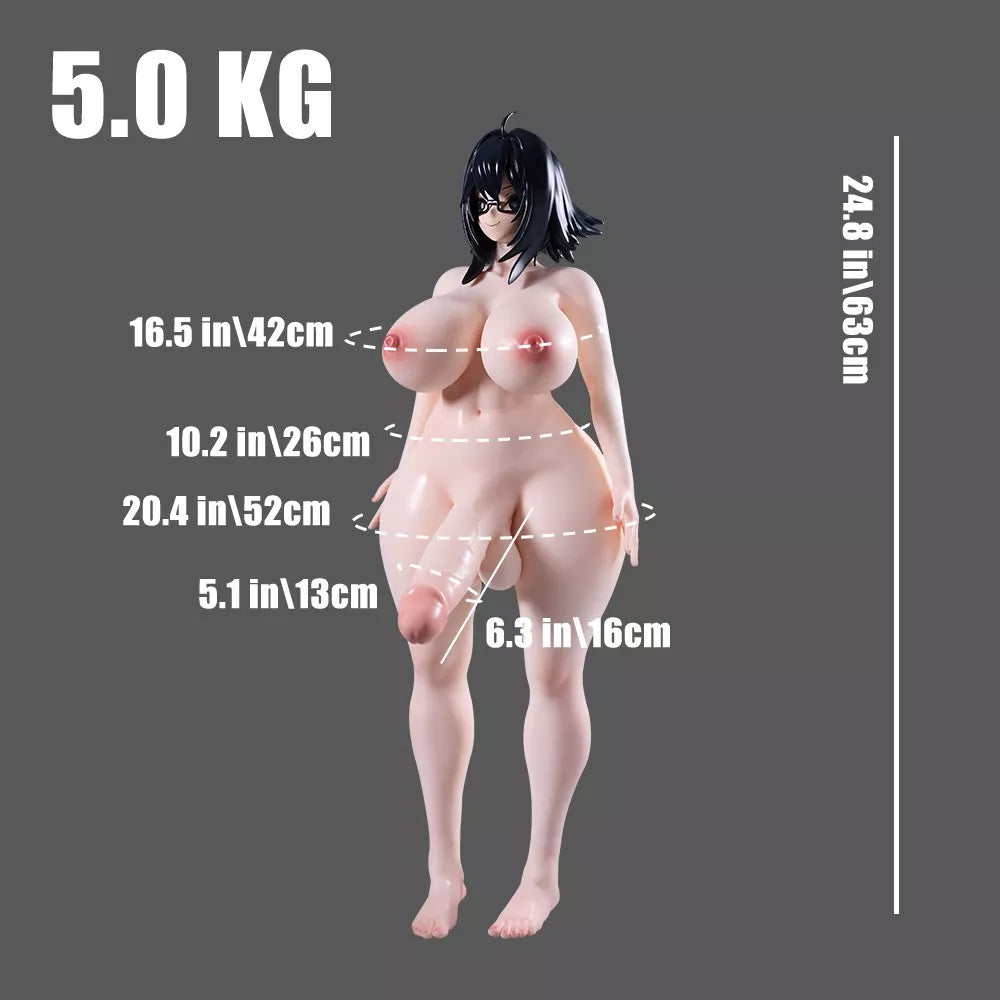 Sinesian Futa Silicone Mini Anime Sex Doll 63 cm image 1