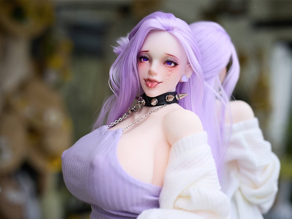 Silicone mini fantasy sex doll with big jelly boobs