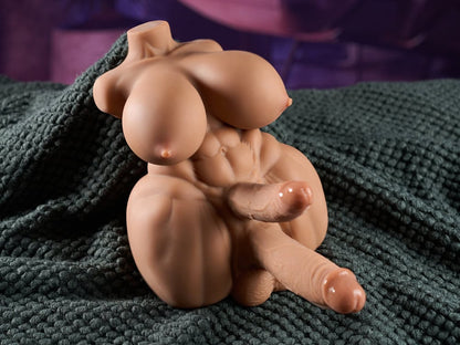 Beatus TPE trans fantasy torso sex doll with big boobs