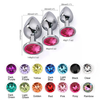 Gem Butt Plug 3 Piece Set