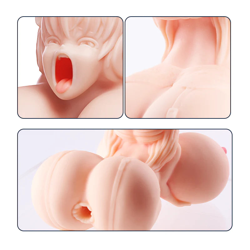 silicone fantasy anime torso sex doll masturbator with big boobs