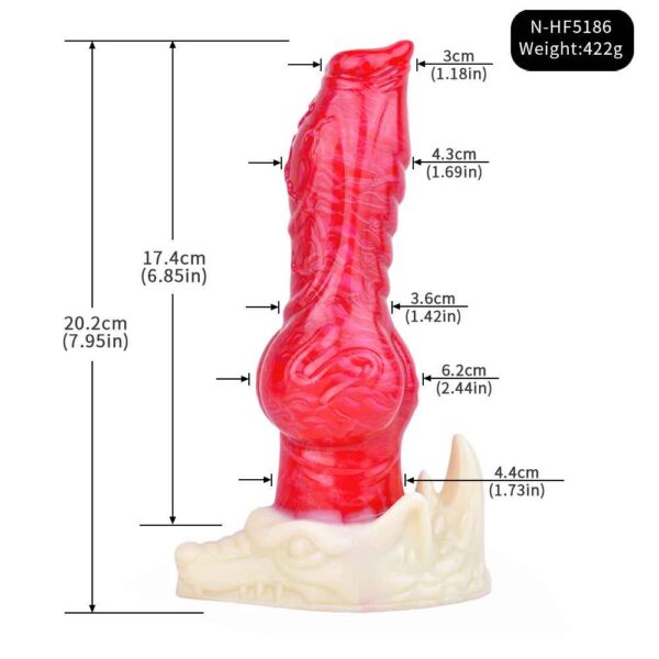 Wolf dog knot dildo 7.95 inch 1