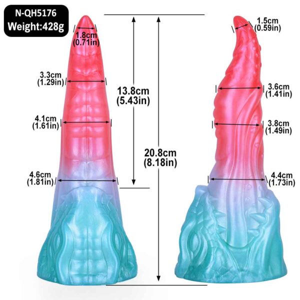 Fantasy dragon tongue dildo 8.18 inch 1