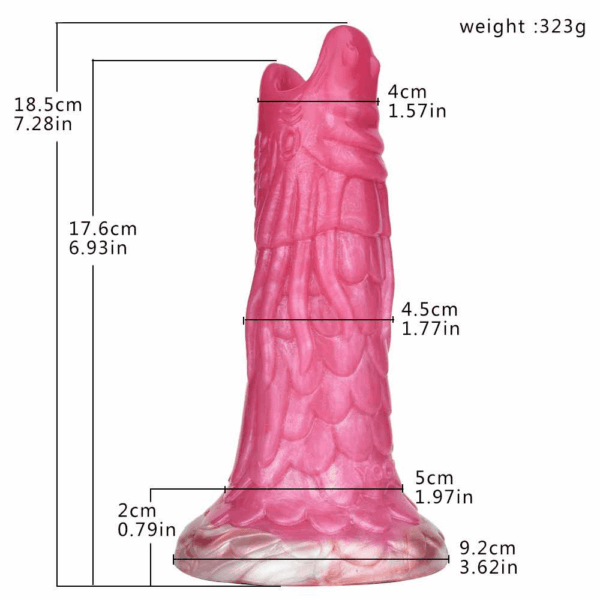 Fiery dragon ovipositor dildo 7.2 inch 1