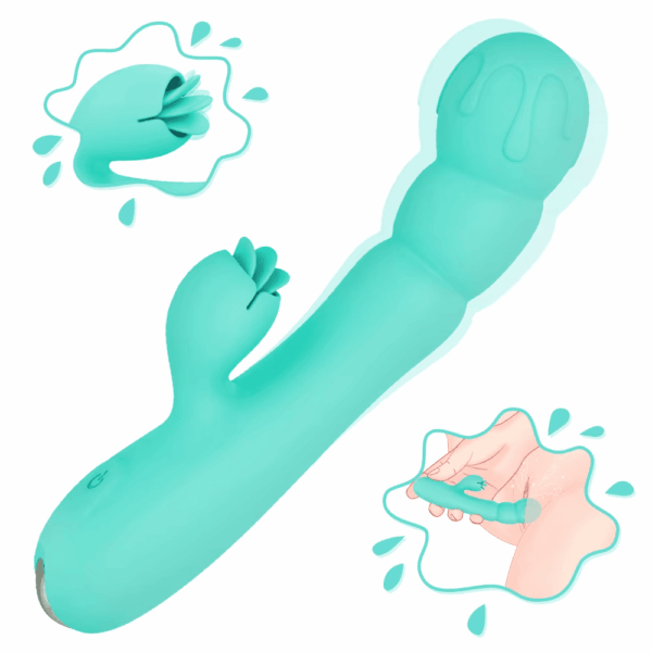 Frozen rabbit vibrator green