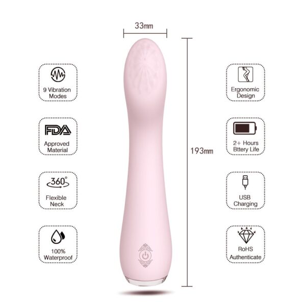 Silicone vibrator lisa pink seduction 7