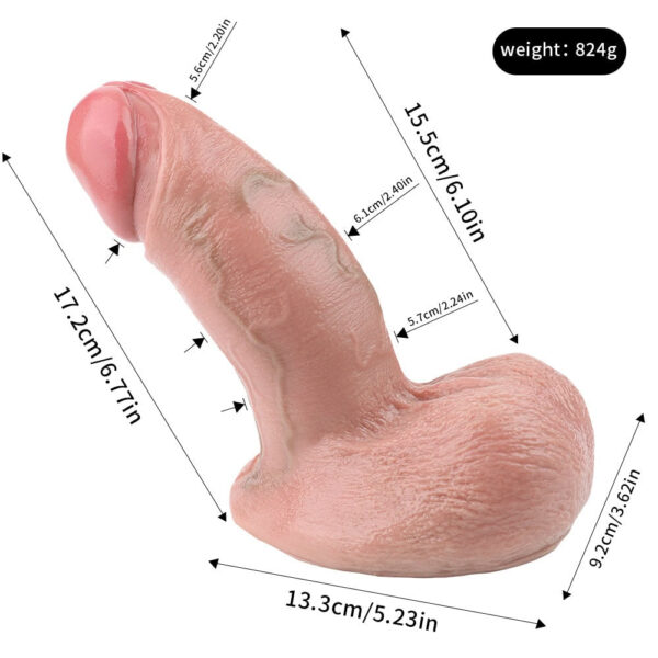 Lucas silicone dildo 6.7 inch 6